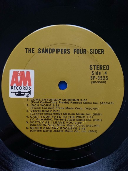 The Sandpipers Foursider 1973 2 LP set A&M Records SP-3525 EX Vinyl - Picture 11 of 11